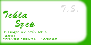 tekla szep business card